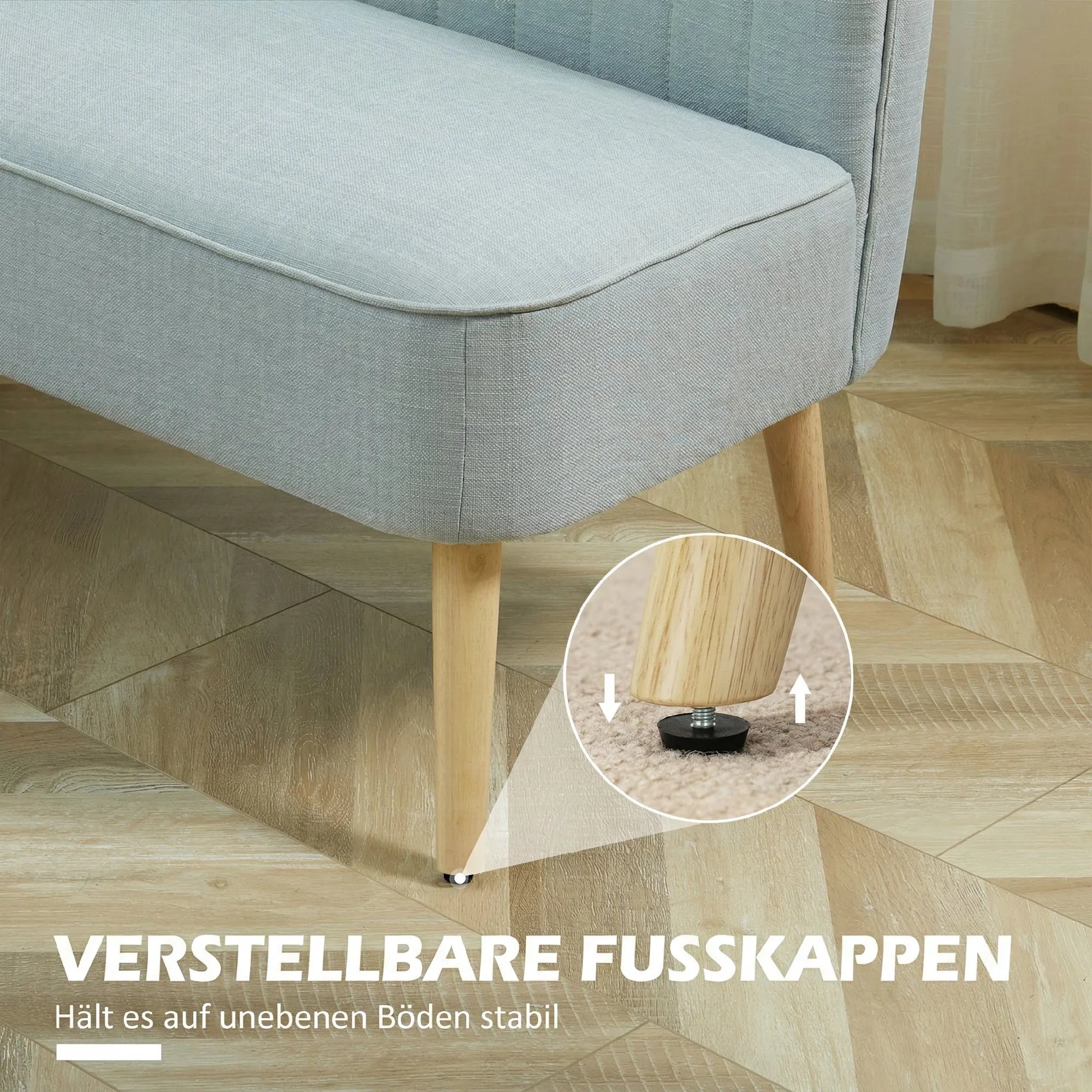 Dvivietė sofa, paminkštinta, iki 220 kg, šviesiai žalia