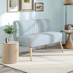 Dvivietė sofa, paminkštinta, iki 220 kg, šviesiai žalia