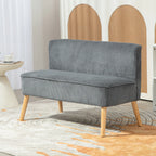 Dvivietė sofa, poliesteris, 117 × 56,5 × 77 cm, pilka