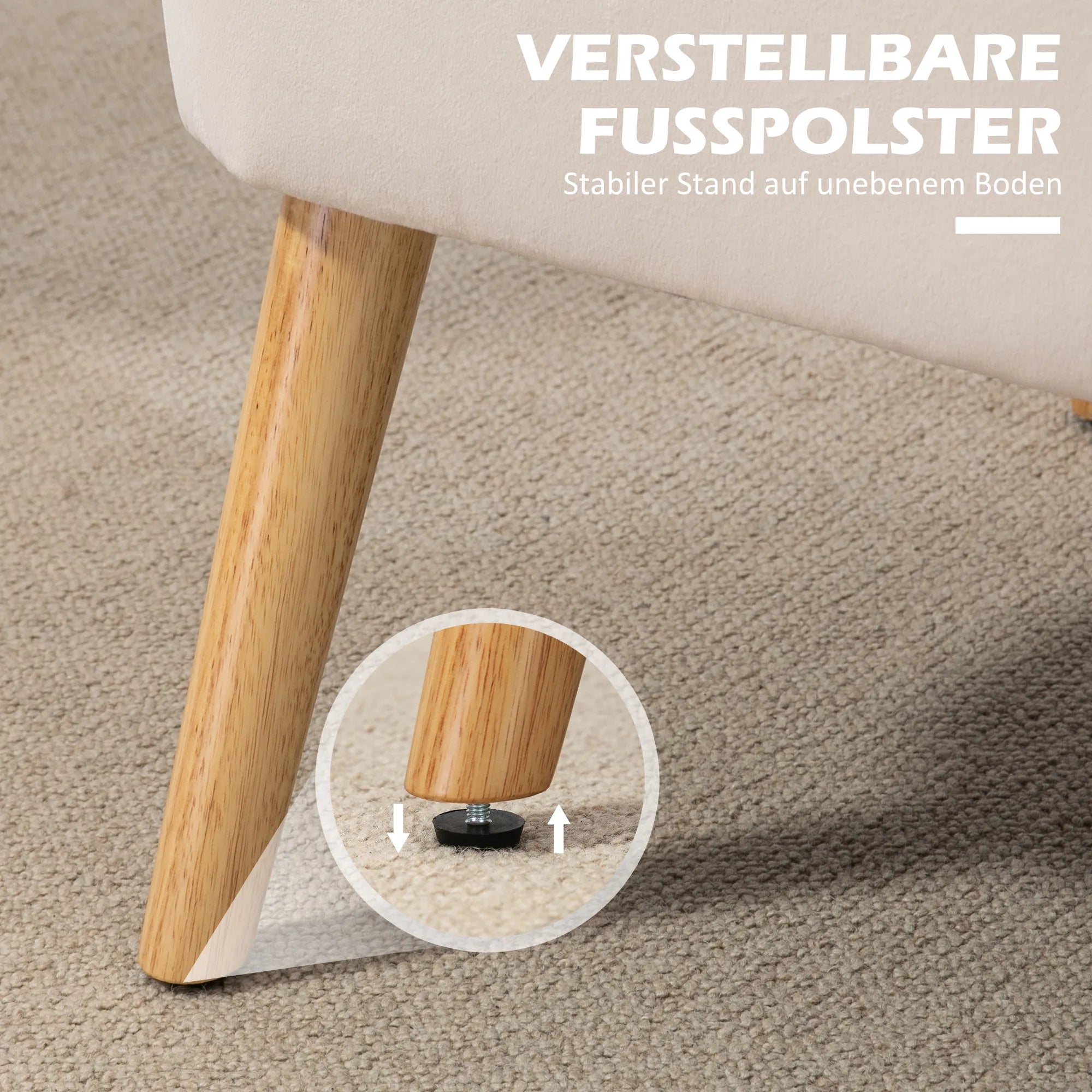 Dvivietė sofa, retro stilius, iki 220 kg, kreminė balta