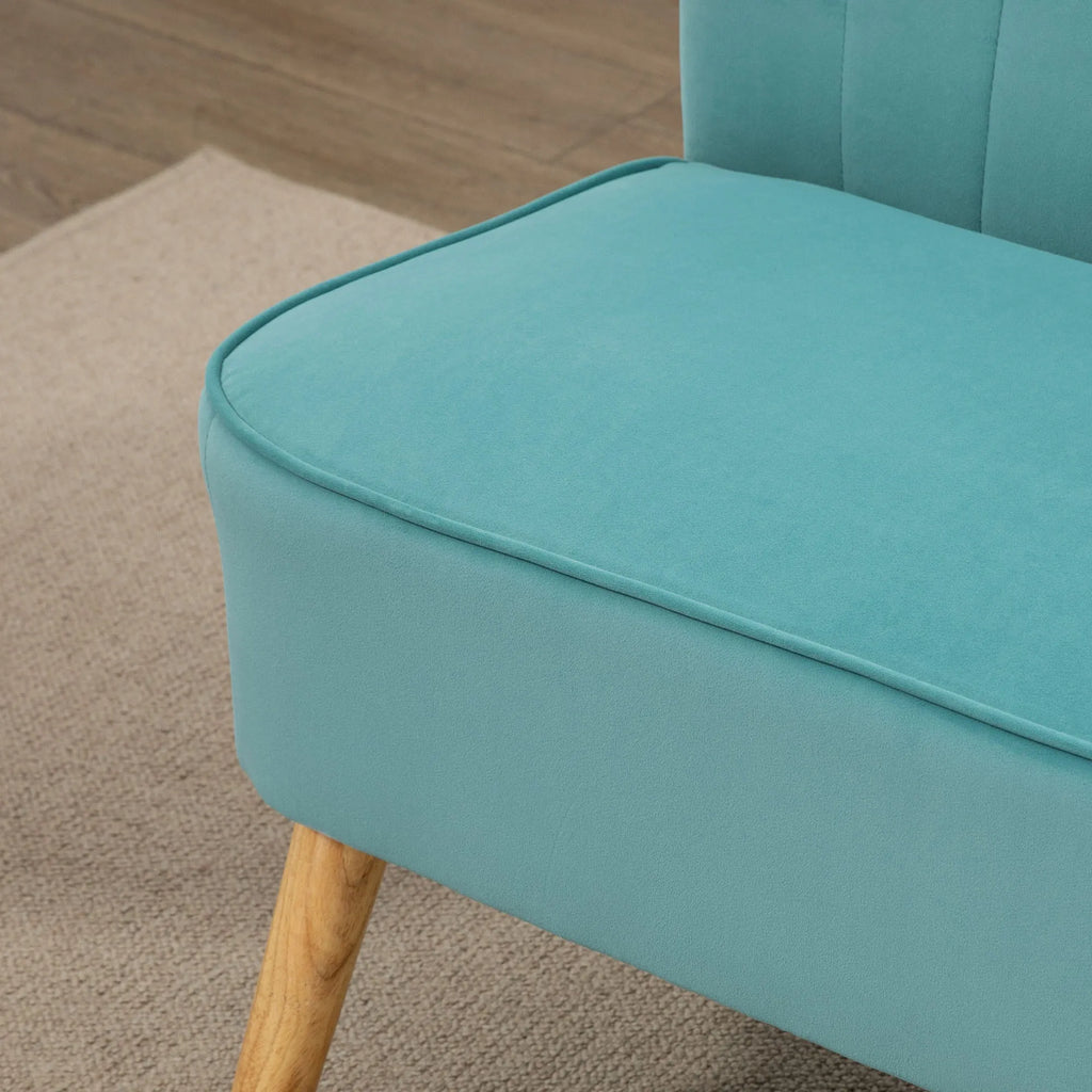 Dvivietė sofa, skandinaviško stiliaus, 117 cm, žalia