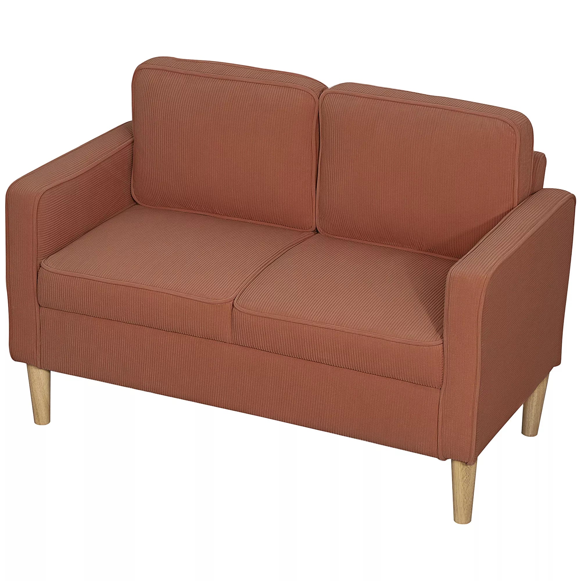 Dvivietė sofa su daiktadėže, 117 x 63 x 79 cm, oranžinė