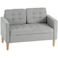 Dvivietė sofa su daiktadėže, šviesiai pilka