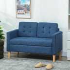 Dvivietė sofa su patalynės dėže, 117 × 62 × 78 cm, mėlyna