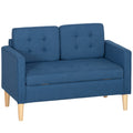 Dvivietė sofa su patalynės dėže, 117x62x78 cm, mėlyna