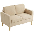 Dvivietė sofa su patalynės dėže, 117x63x79 cm, smėlio spalvos