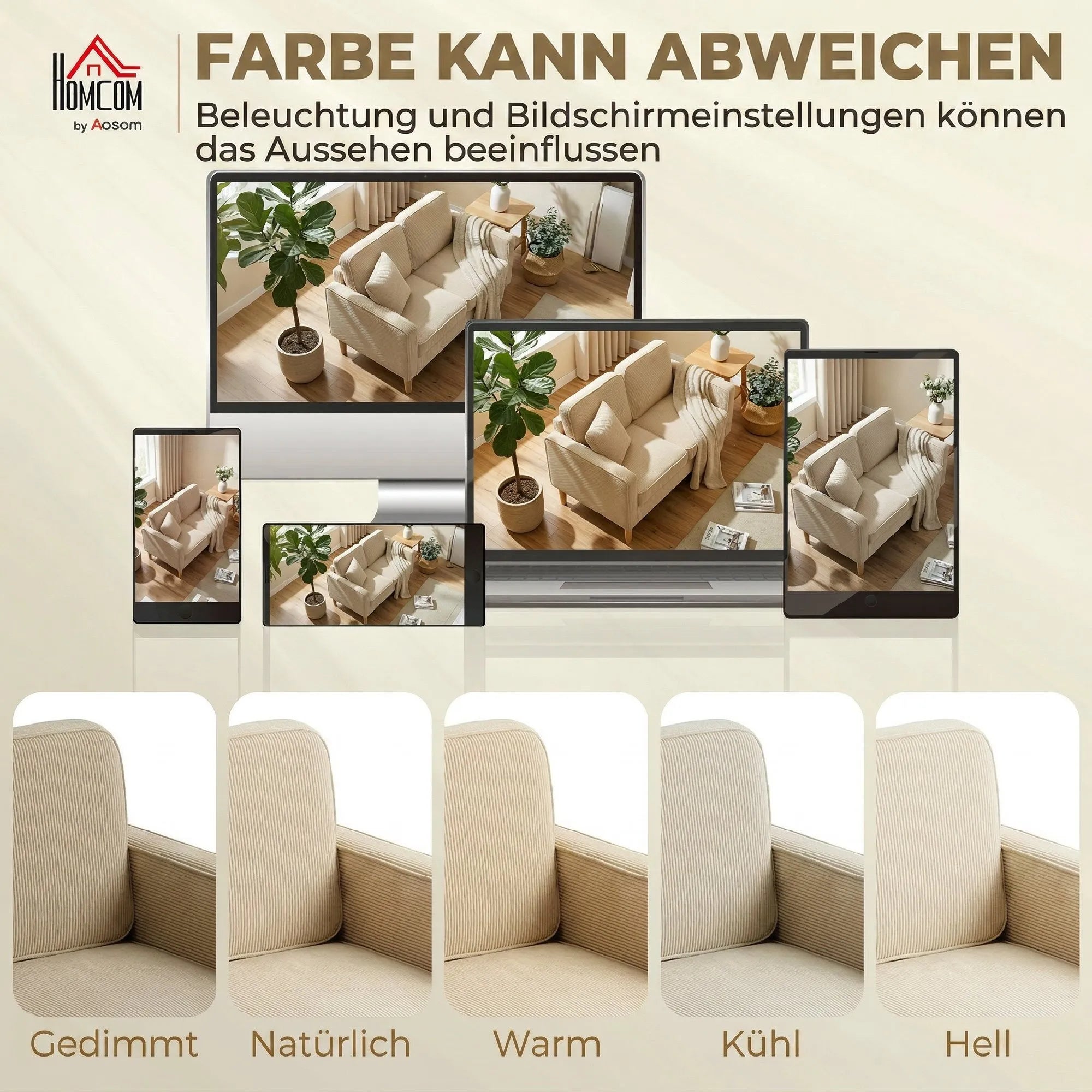 Dvivietė sofa su patalynės dėže, 117x63x79 cm, smėlio spalvos
