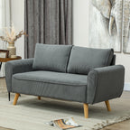 Dvivietė sofa, veliūrinė sofa, 145 × 75 × 78 cm, tamsiai pilka