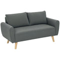 Dvivietė sofa, veliūrinė sofa, 145 x 75 x 78 cm, tamsiai pilka