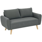 Dvivietė sofa, veliūrinė sofa, 145 x 75 x 78 cm, tamsiai pilka