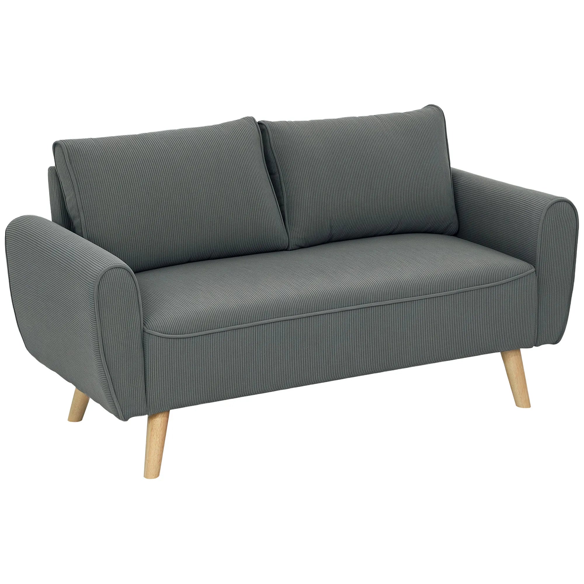 Dvivietė sofa, veliūrinė sofa, 145 x 75 x 78 cm, tamsiai pilka