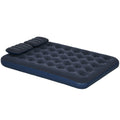 Dvivietis pripučiamas čiužinys su pompa plastikinis 203x152x22cm mėlynas