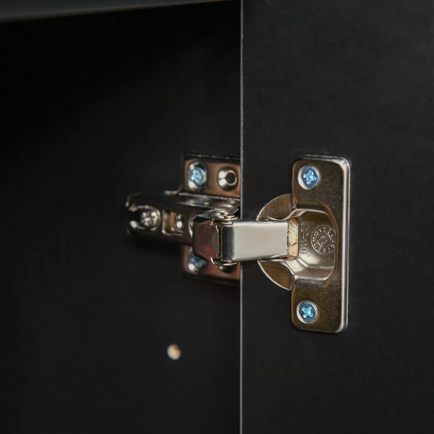 Sandėliavimo spintelė su 2 stalčiais, 2 durimis, su apsauga nuo apvirtimo, skirta svetainei, miegamajam, 79 x 36 x 74 cm, juoda