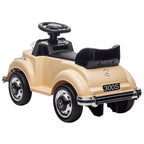 Smėlio spalvos automobilis stumdukas, šoninis vaizdas