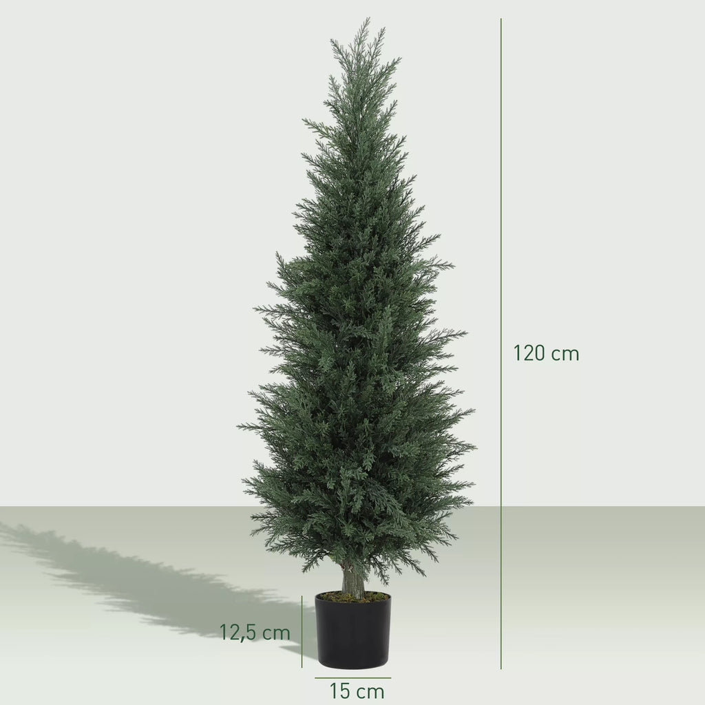 Dirbtinis kiparisas vazone, 120 cm, žalias