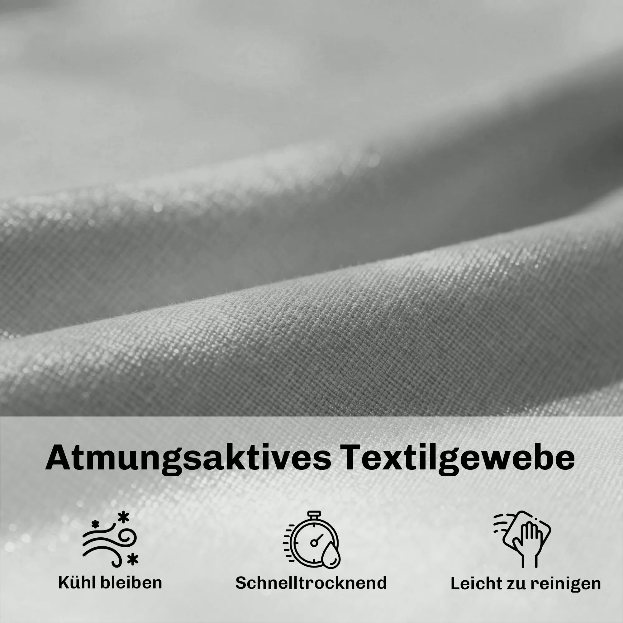 Kvėpuojančio, greitai džiūstančio audinio tekstūra.