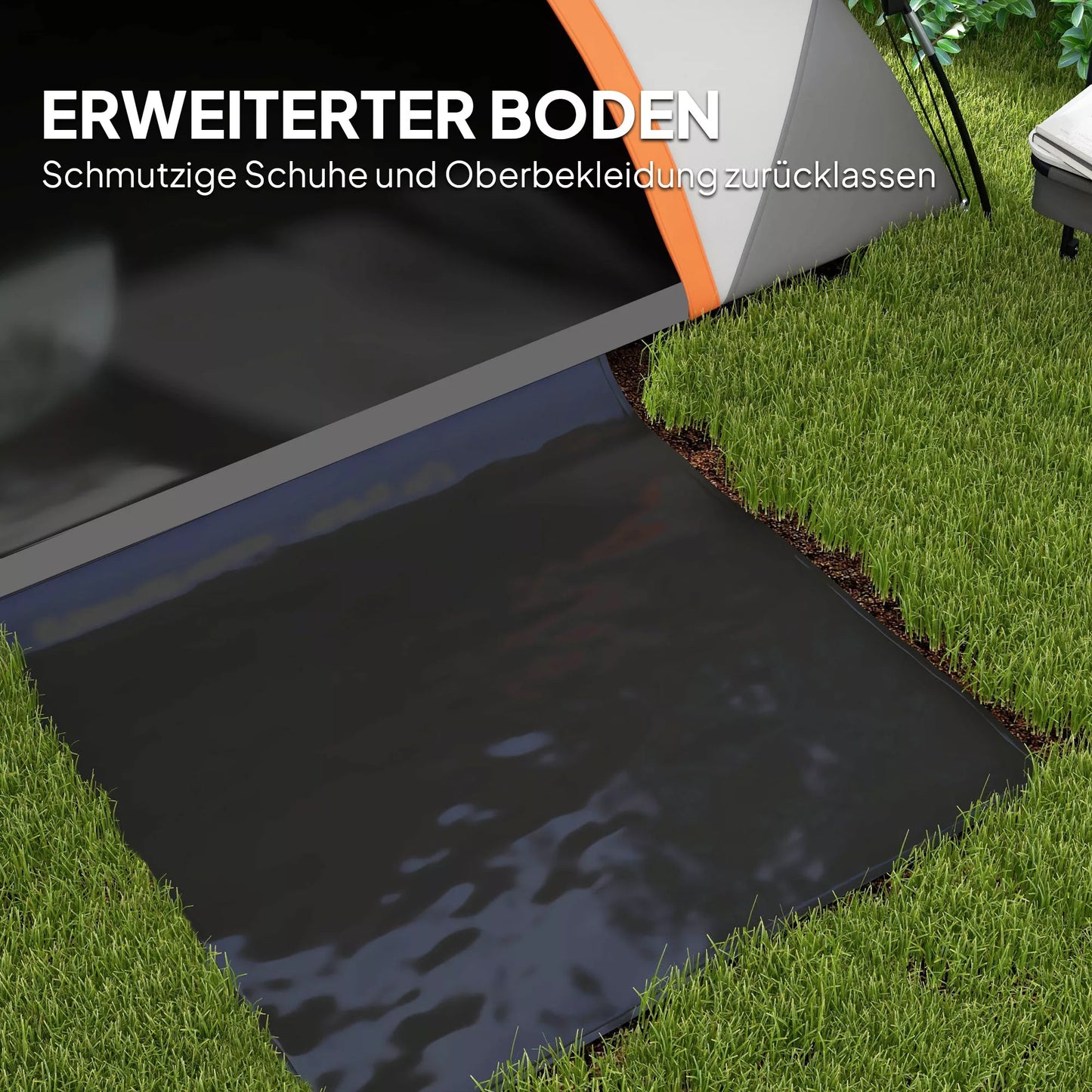 Kupolinė palapinė 2 žmonėms, lengva, stabili, neperšlampama, šeimos palapinė su durimis ir langu, transportavimo krepšys. Pilka + Rūdys raudona