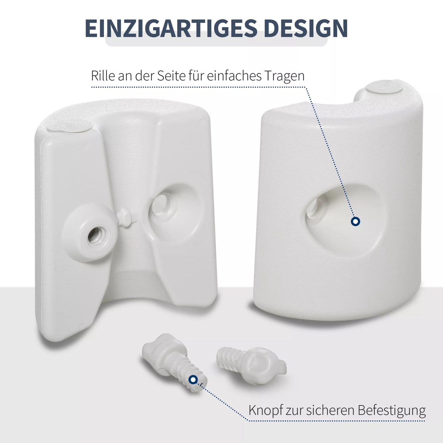 4 x Paviljono svoriai / Atsvarai palapinei su vandeniu/smėliu PE Ø24xH25cm