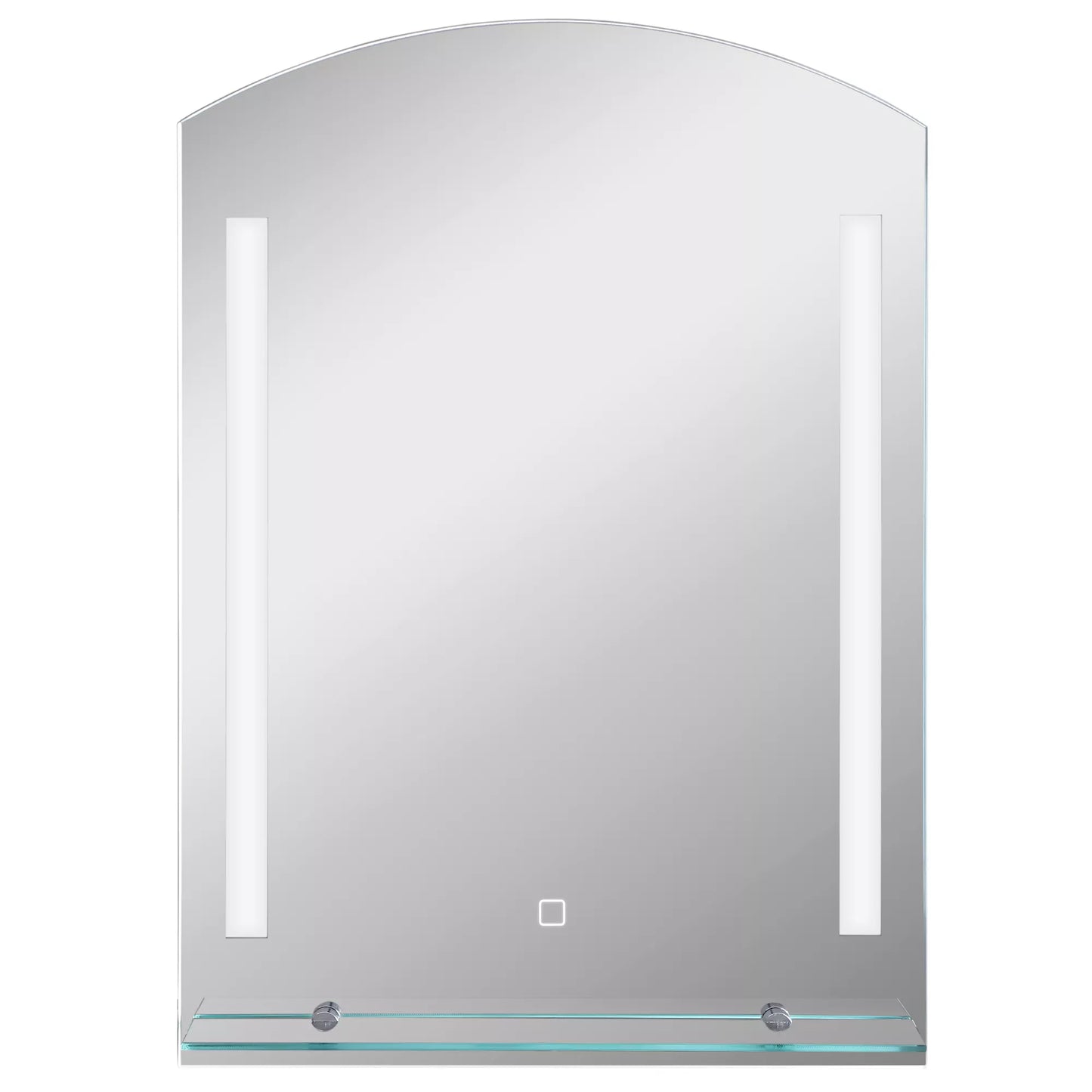 Vonios veidrodis su LED apšvietimu, elegantiškas ir aukštos kokybės, stiklas, aliuminis, plastikas, 50L x 12B x 70H cm