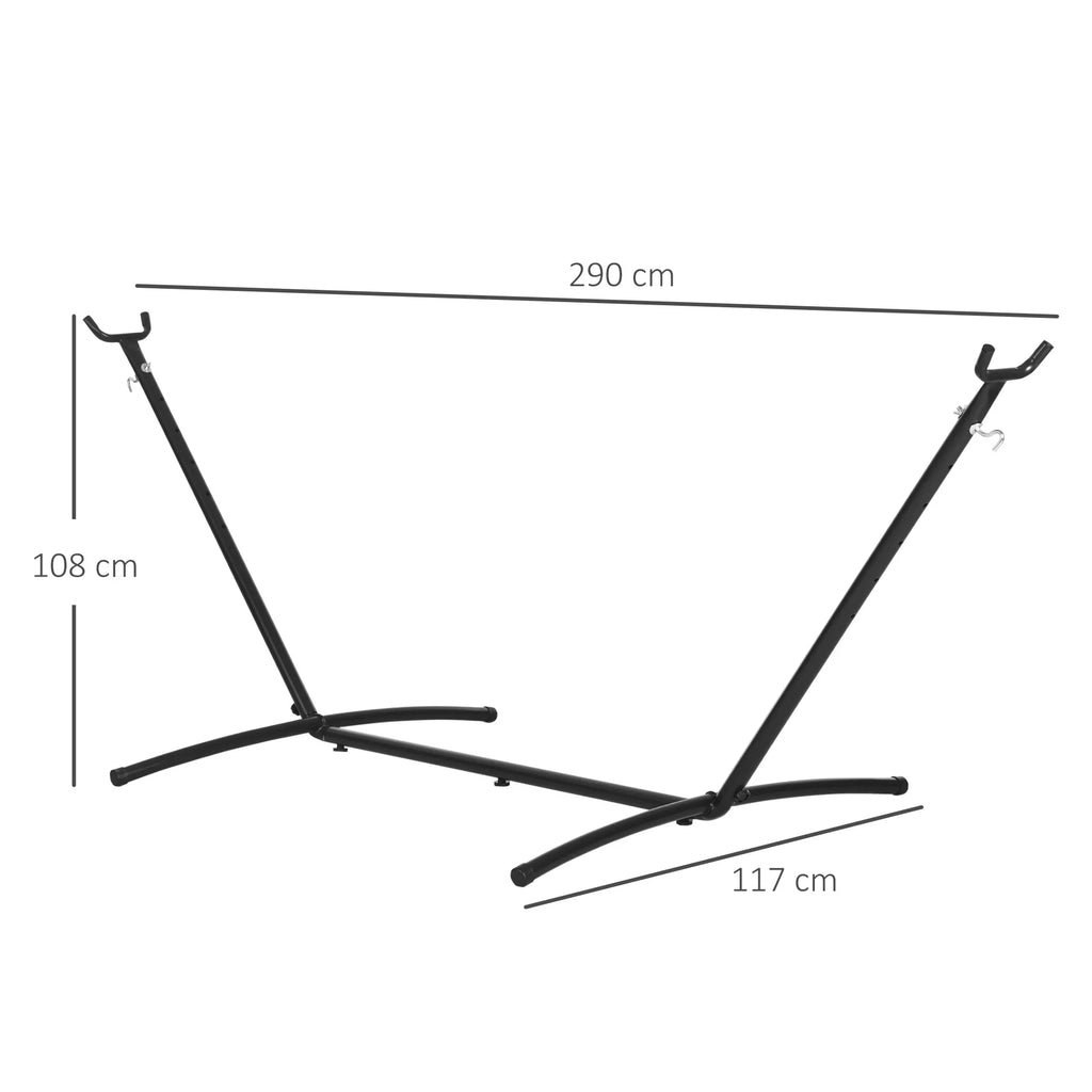 Hamako stovas, iki 120 kg apkrova, milteliniu būdu dažytas plienas, 280x120x110 cm