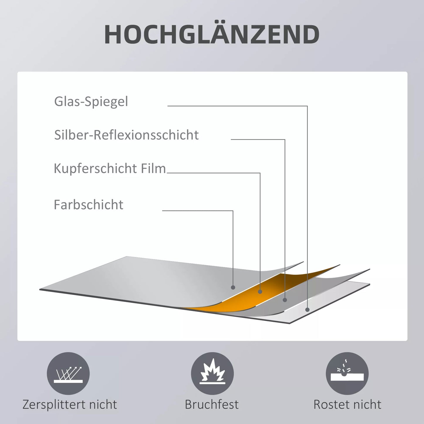 Sieninis veidrodis, aukštas, pušies medžio rėmas, 45P x 125A x 4,8G cm