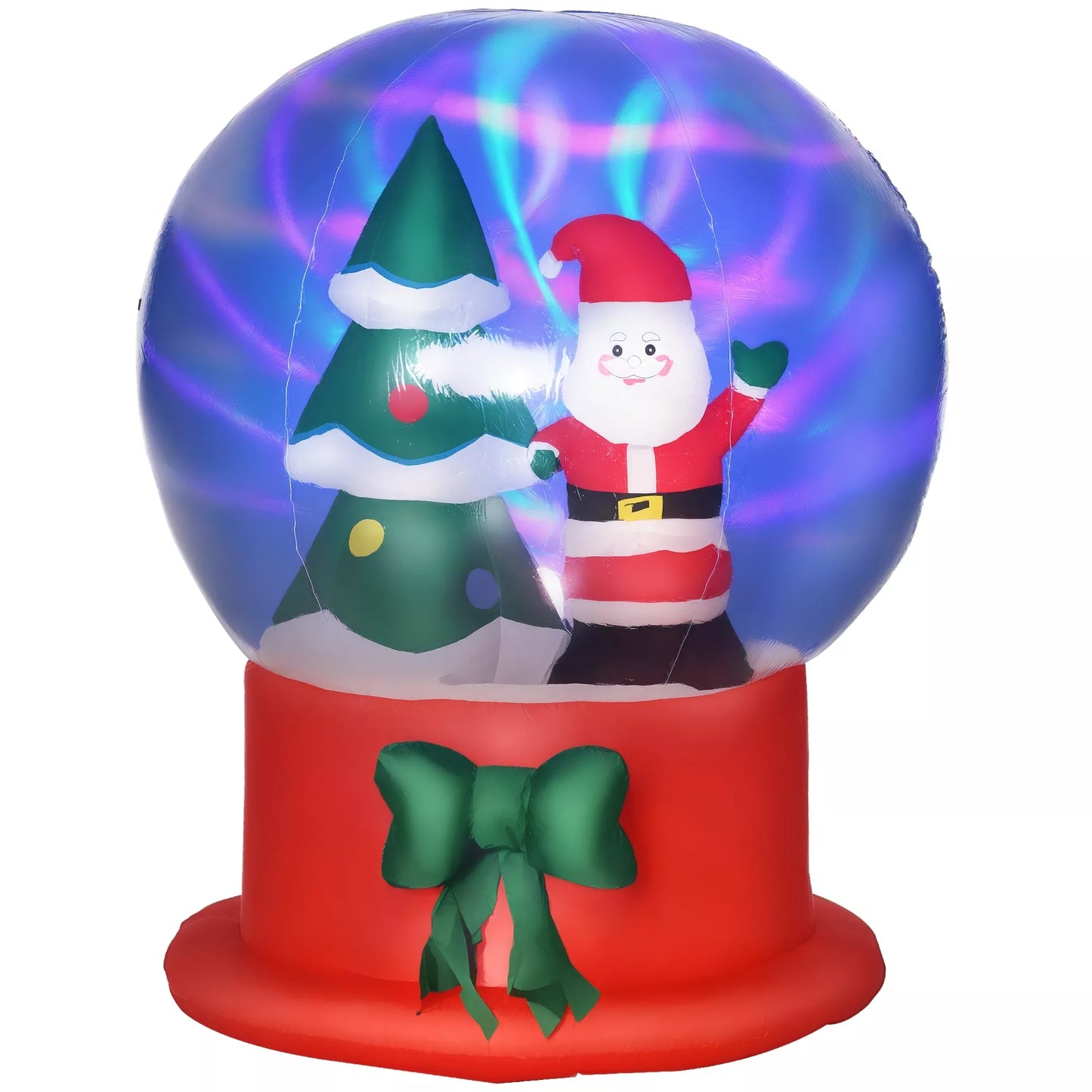 Pripučiama Kalėdų dekoracija 110 cm x 110 cm x 150 cm su į žemę įsmeigiamais kuoliukais, vinimis ir smėlio maišeliu Mėlyna