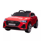 Raudonas vaikiškas elektromobilis Audi e-tron Sportback
