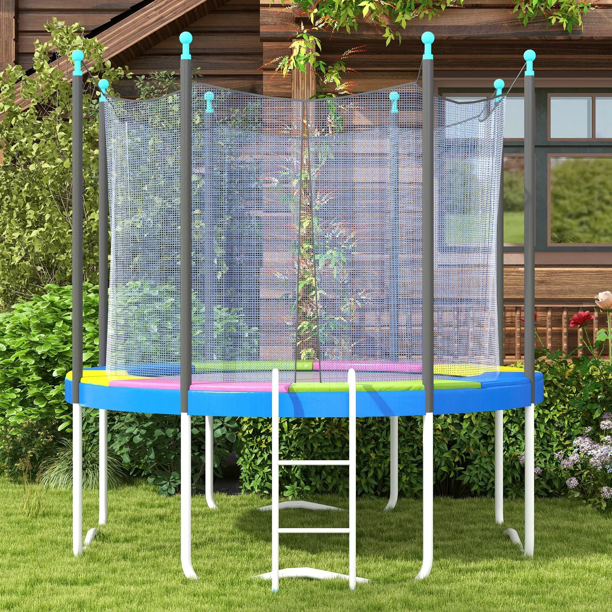Trampolino kraštų apsauga 305 cm, spalvota