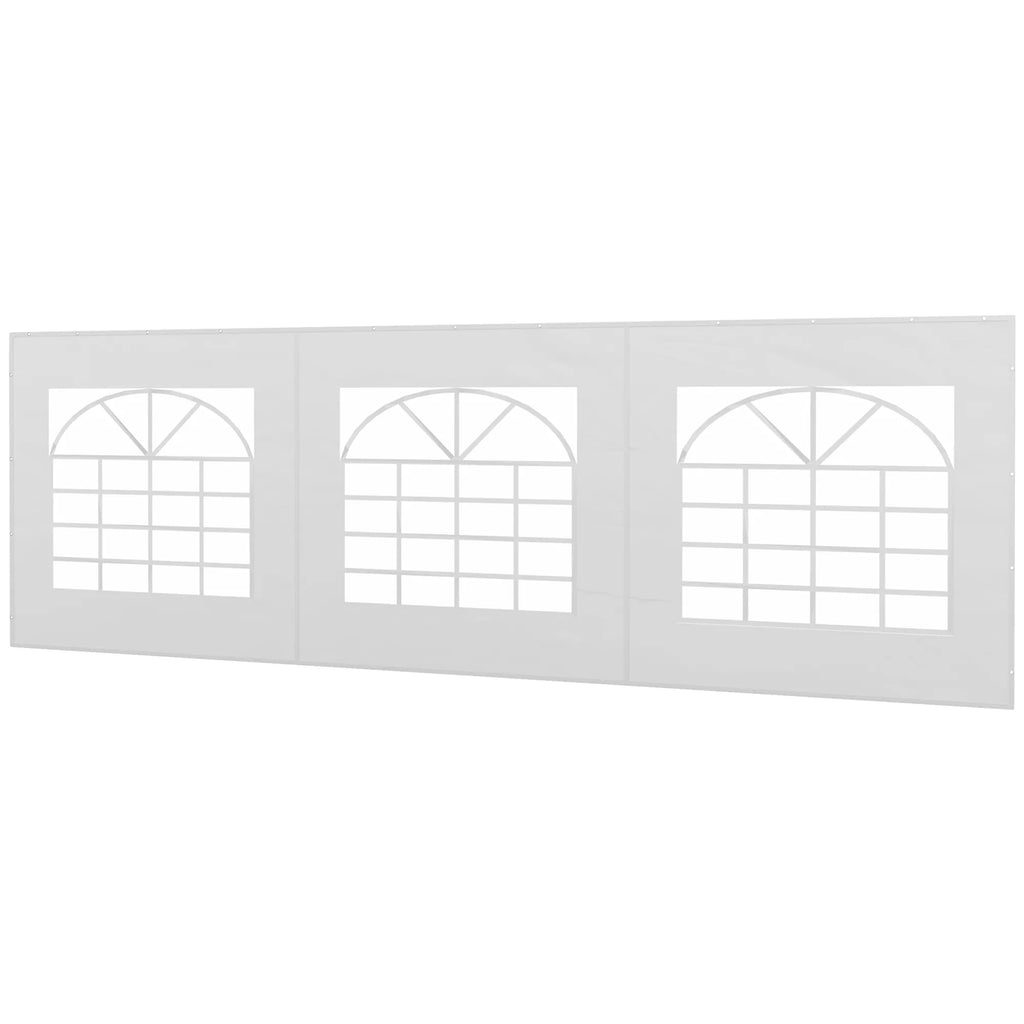 Atsarginė siena alaus palapinei arba paviljonui, nepralaidi vandeniui, lengvai montuojama, 6 x 2 m, balta