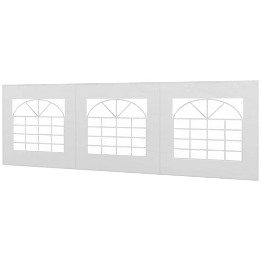 Atsarginė siena alaus palapinei arba paviljonui, nepralaidi vandeniui, lengvai montuojama, 6 x 2 m, balta