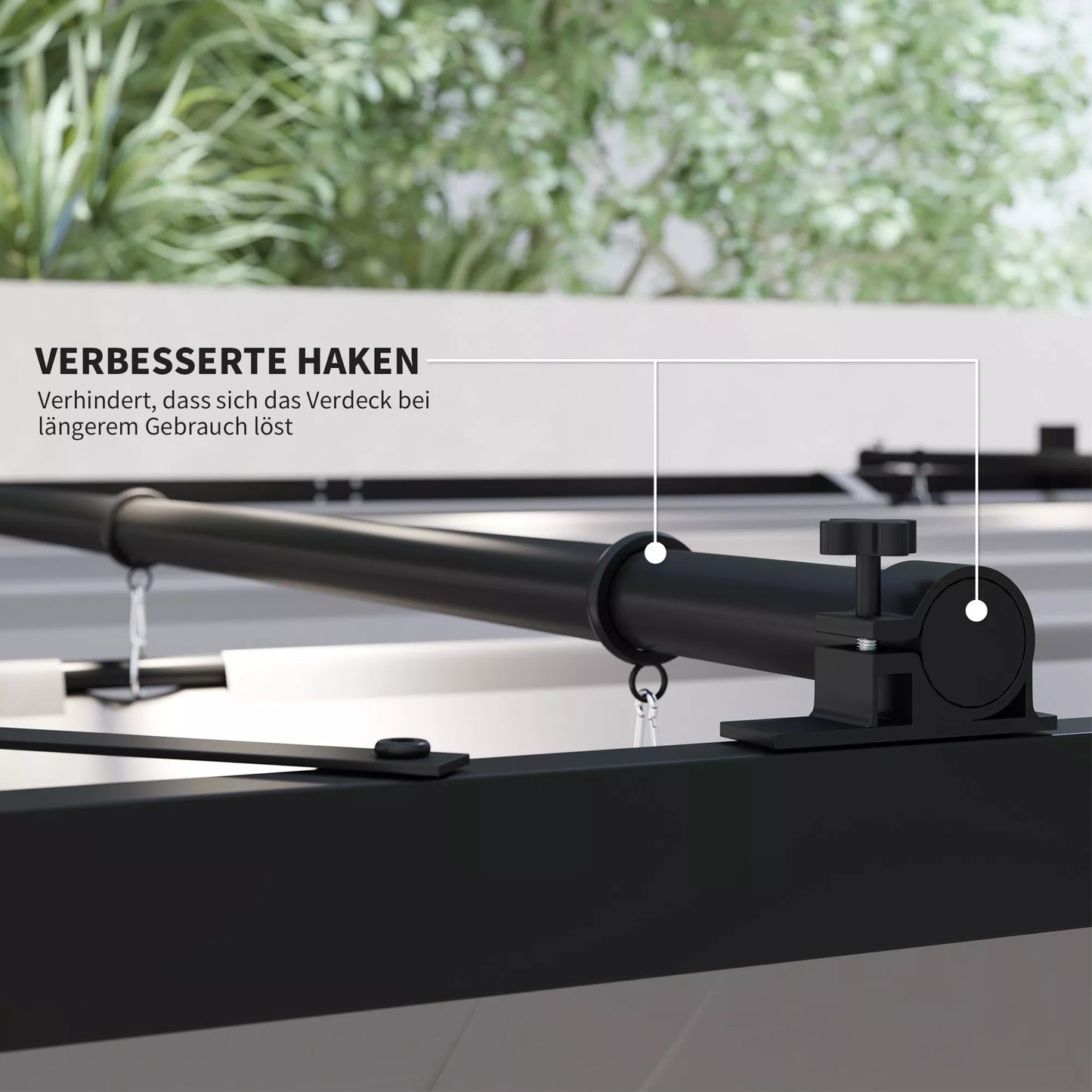 Laisvai pastatoma pergola, terasos stoginė su magnetiniu fiksavimu ir stumdomu stogu, aliuminis ir poliesteris, 3x3 m, antracitas