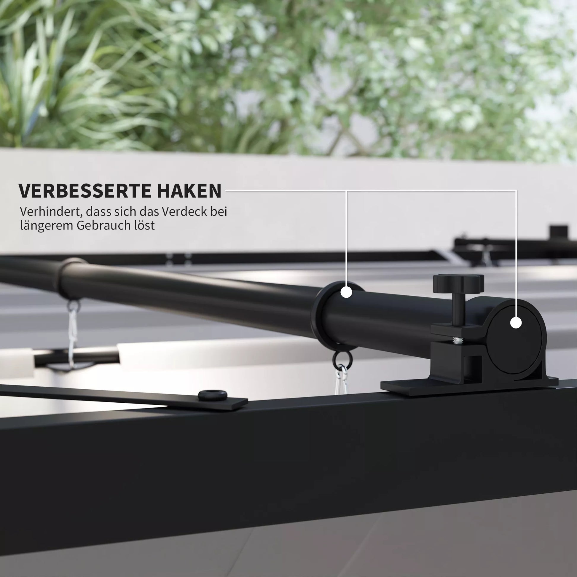 Laisvai pastatoma pergola, terasos stoginė su magnetiniu fiksavimu ir stumdomu stogu, aliuminis ir poliesteris, 3x3 m, antracitas