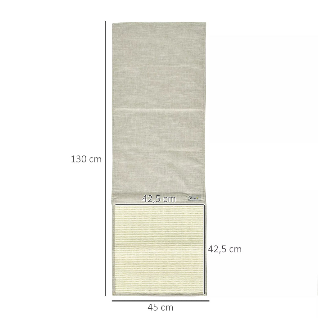 Kačių draskyklė-kilimėlis baldams, 2 vnt., 130 x 45 cm, smėlio ir pilka
