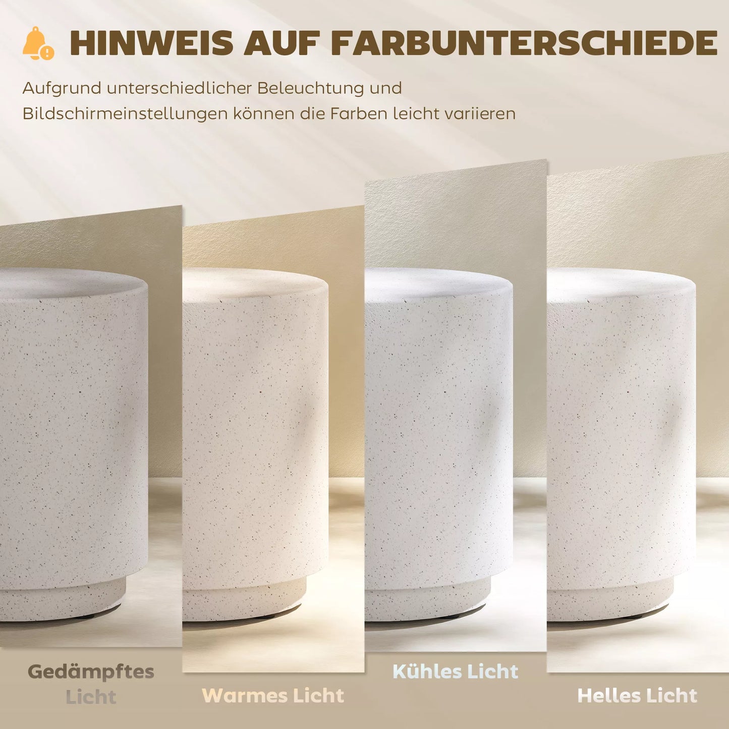 Pagalbinis staliukas su betono efektu, 37 cm x 37 cm x 43 cm, neorganinių rūdos miltelių, pilkos spalvos