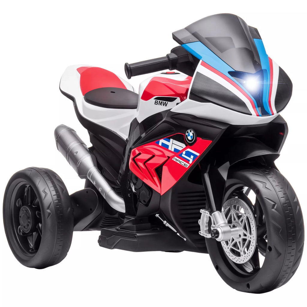 Vaikiškas motociklas, elektrinis motociklas, žibintai, 3 muzikos režimai, skirtas vaikams nuo 1,5 iki 5 metų, raudonas, 82,5 x 42 x 54 cm