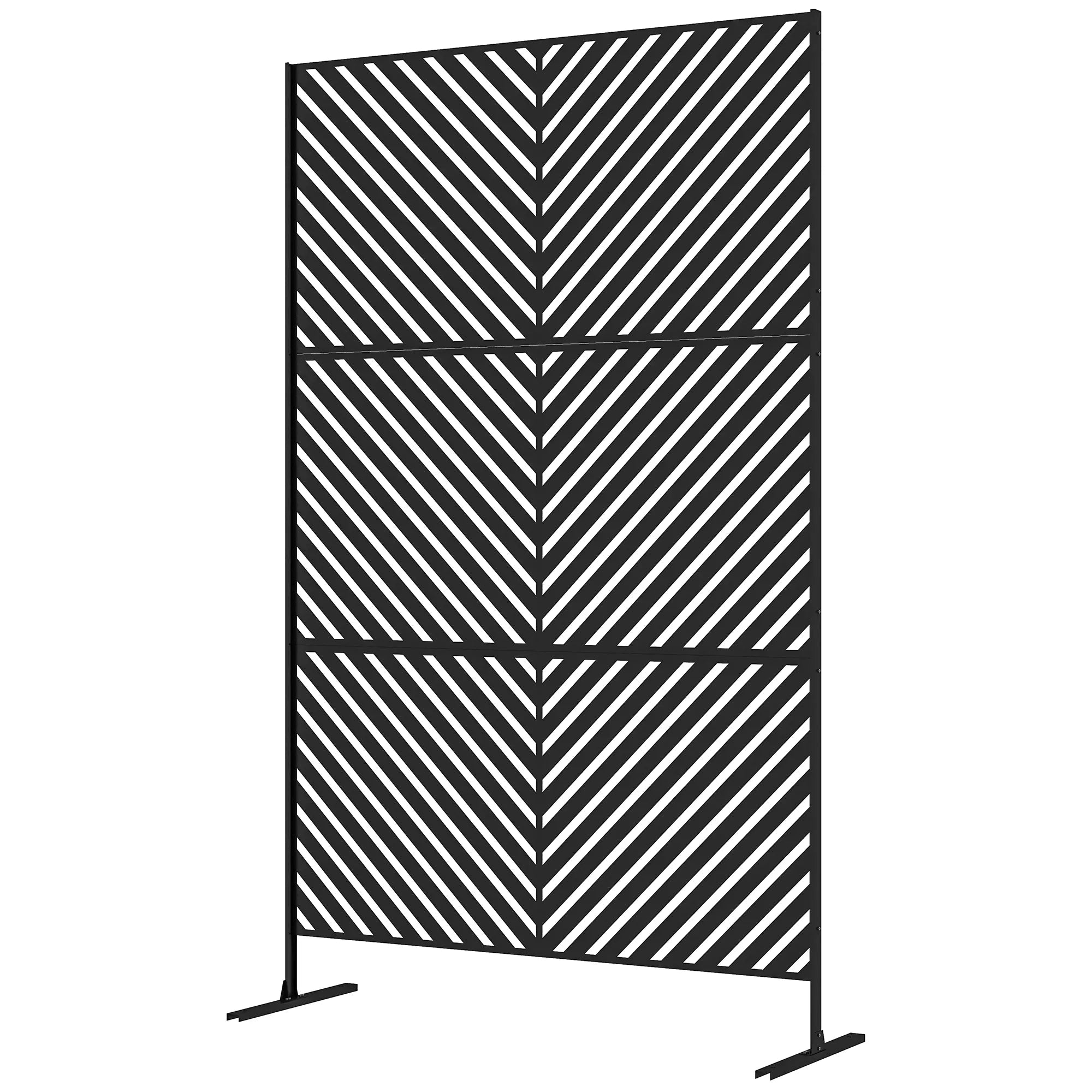 Apsauga nuo žvilgsnių Apsauga nuo žvilgsnių Sodas Sodo atskyrimas, geometrinės formos, metalas, 122 x 45 x 198 cm, juoda