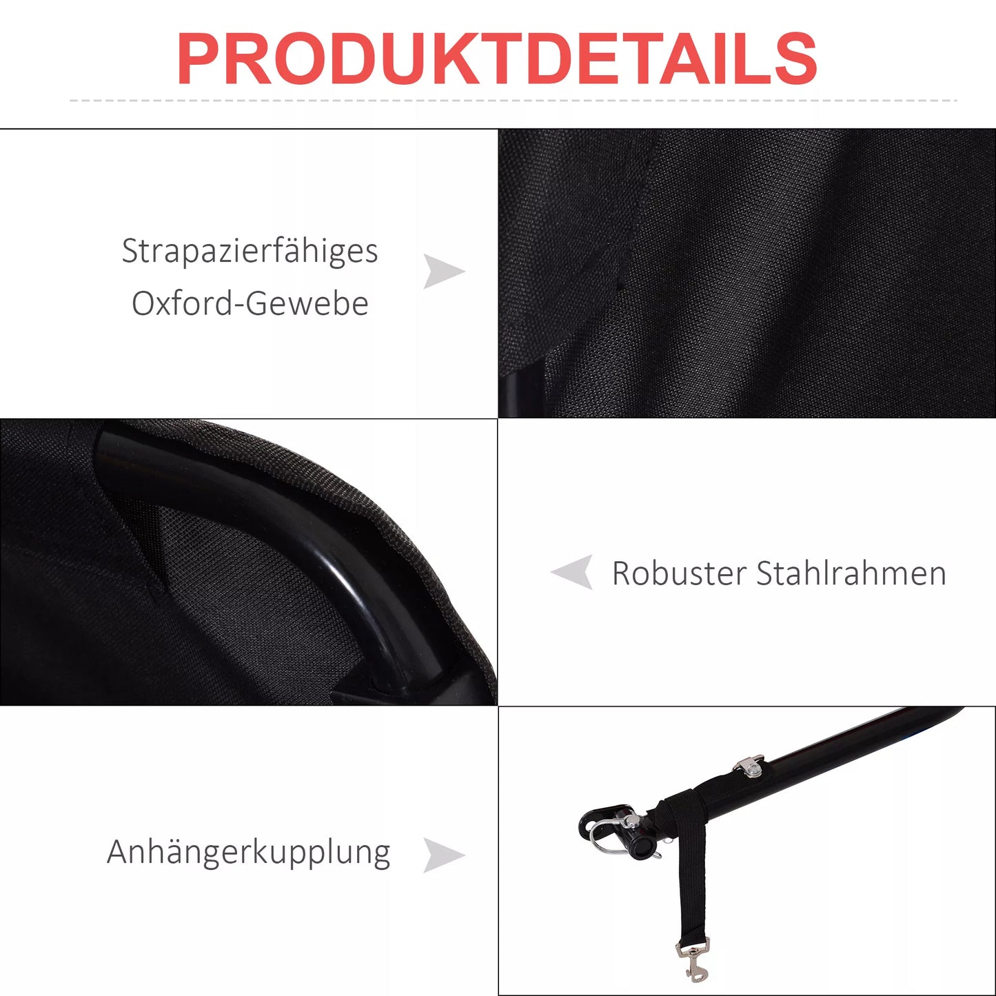 Transporto priekaba dviračiui Krovininė priekaba CargoTrailer (Raudona-Juoda)