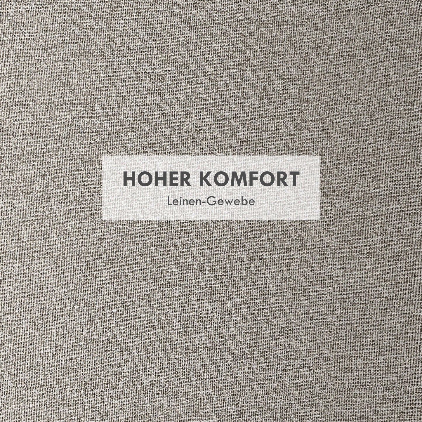 Pufas, linas, paslėpta daiktadėžė, dvipusis dangtis, 56cm x 56cm x 42cm, šviesiai pilkas + natūralus