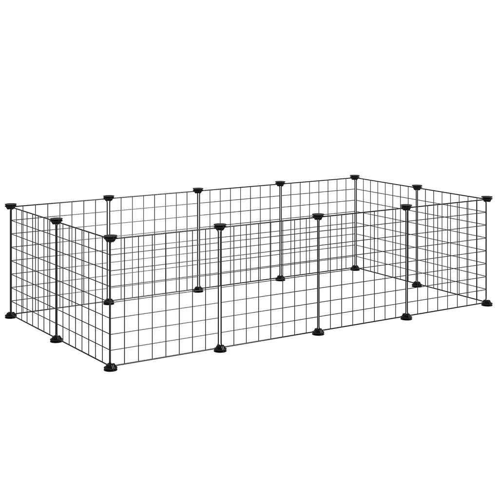 Aptvaras smulkiems gyvūnams, modulinis, 106 x 73 x 36 cm, juodas