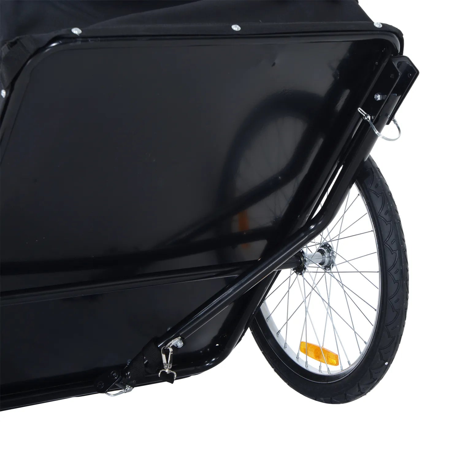 Dviračių priekabos Krovinių priekabos Maksimali apkrova 40 kg Transporto priekabos Rankinės vežimėliai Krovinių dviračių priekabos Balta+Juoda Plienas Oxford 140 x 77 x 65 cm