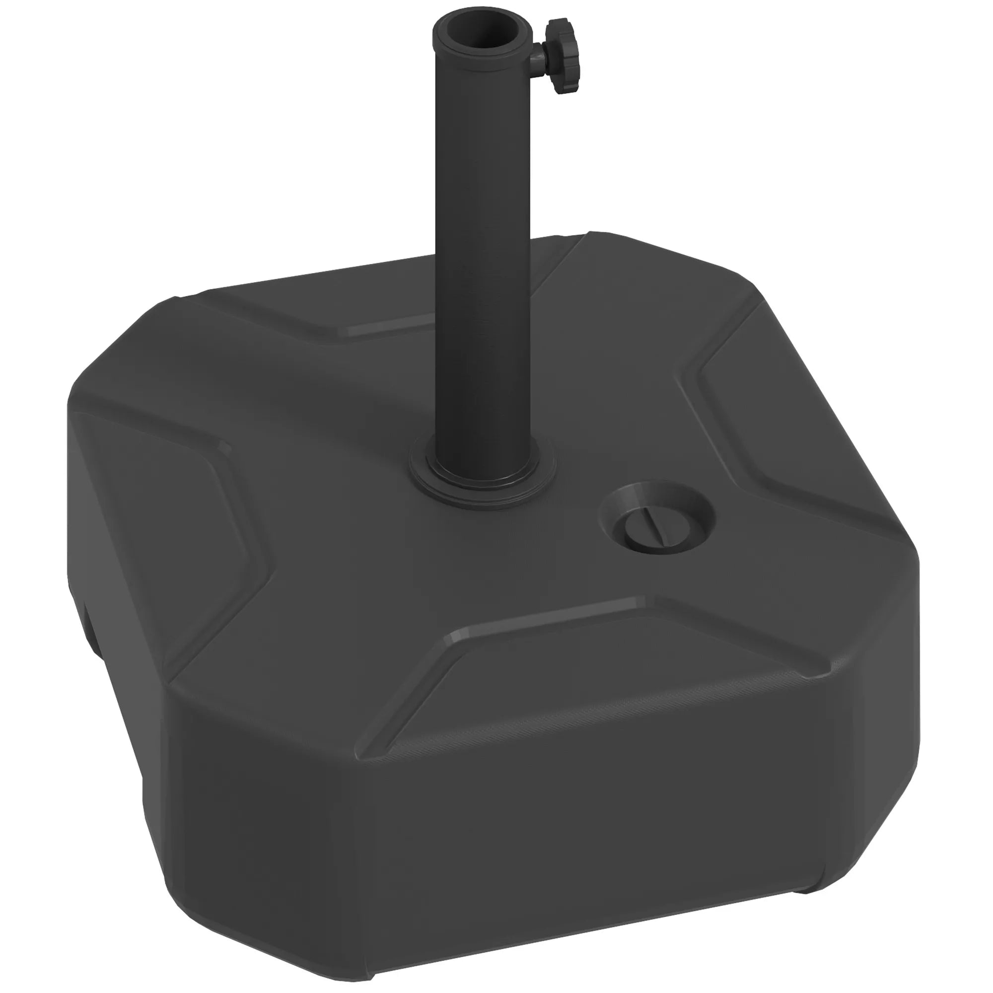 Skėčių stovas, kurį galima pripildyti iki 25 kg Skėčių stovas, kvadratinis Skėčių laikiklis Stovas skėčiams 38/48 mm