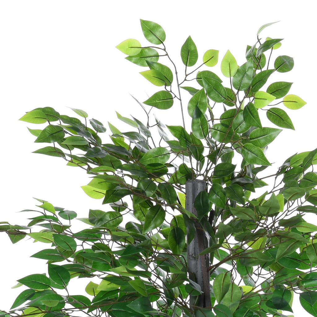 Dirbtinis fikusas, aukštis 145 cm, dirbtinis medis, dirbtinis augalas, plastikinis dirbtinis augalas vazonėlyje, dirbtinis augalas, atrodantis kaip tikras, skirtas svetainei, miegamajam, biurui, sodui, moderniai dekoracijai, dovanai.