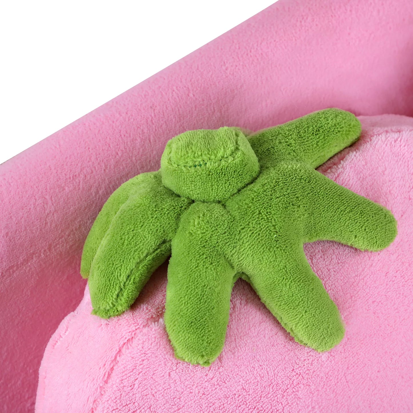 Vaikiška kėdė-sofa su koralinio pūkelio išvaizda, tvirtomis medinėmis kojelėmis. Putplasčio kėdė vaikų kambariui, žaidimų kambariui, 90 x 53 x 48 cm, rožinė