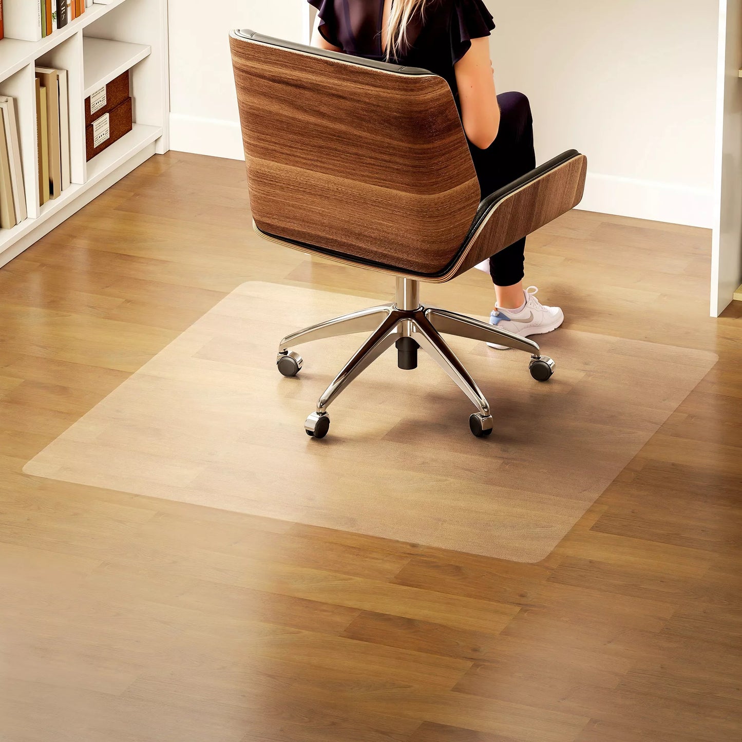 Grindų apsauginė danga, neslystanti, 1,5 mm storio, 120x120 cm, permatoma