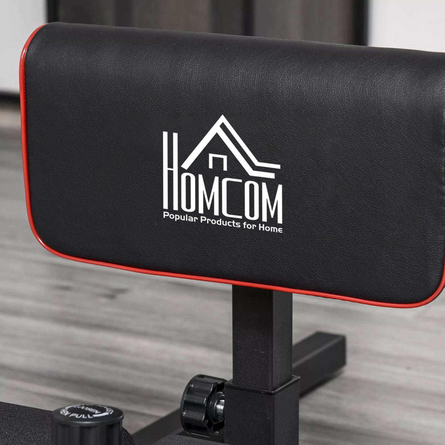 Sissy Squat treniruoklis pritūpimams, kojoms, pilvui ir sėdmenims, 3in1, reguliuojamas iki 120 kg, plienas, juodas, 50 x 97 x (44,5–56,5) cm