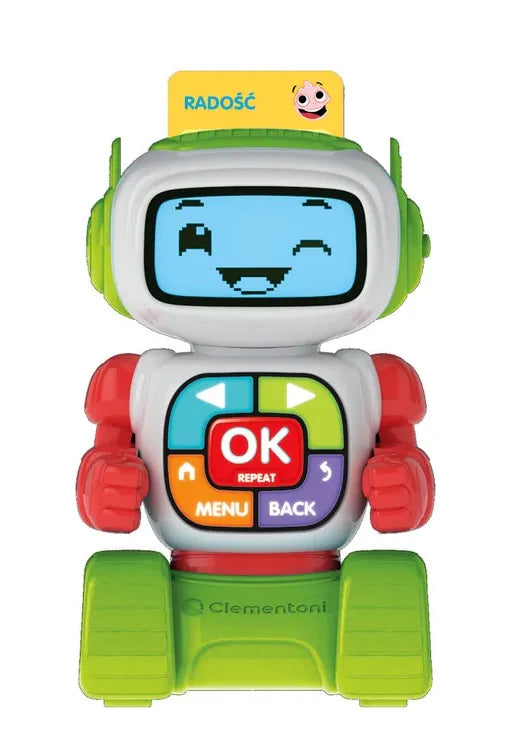 Edukacinis robotas Clementoni Eddie, 20 užduočių, 4-6 metų vaikams, 20x11x25 cm