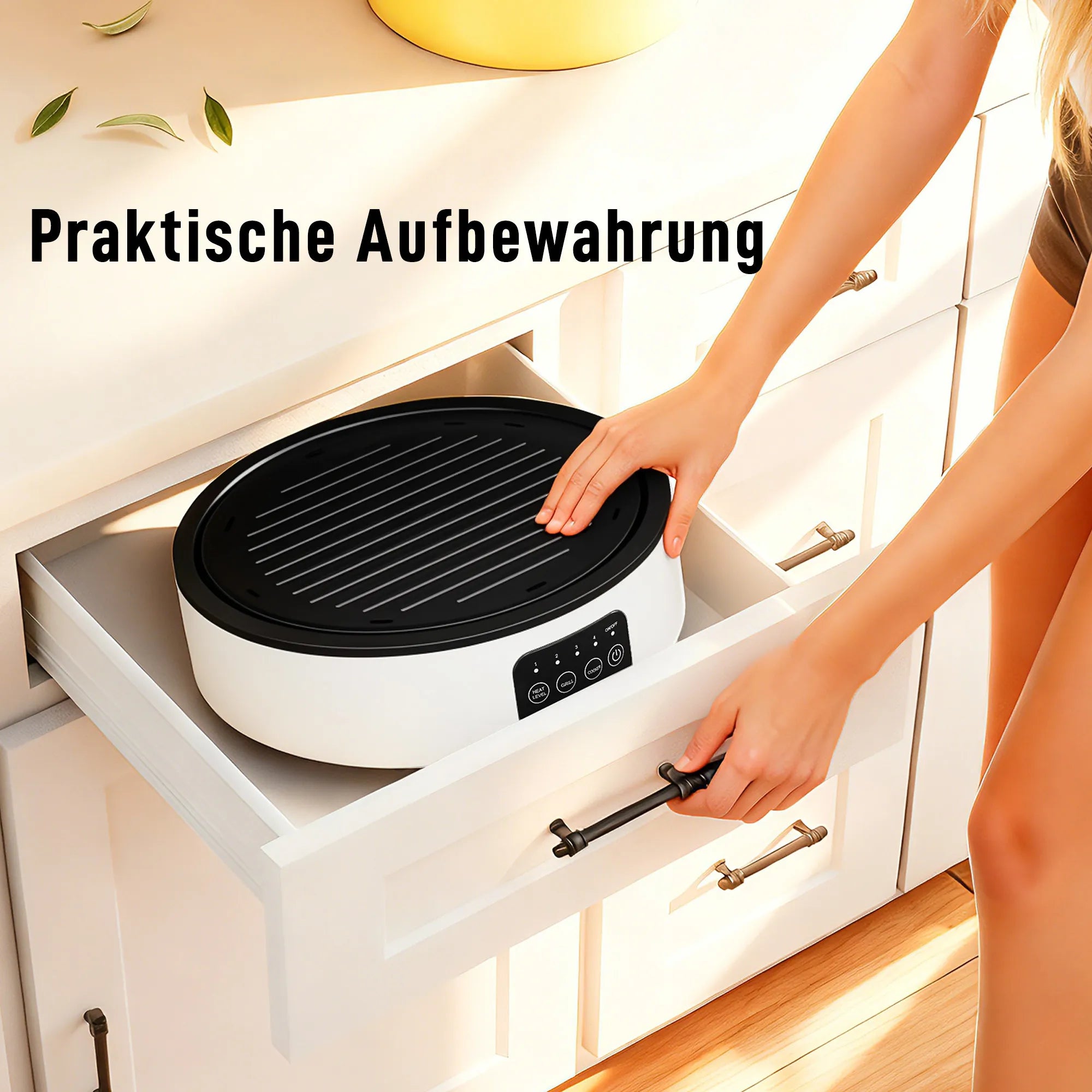 Elektrinė kaitlentė su grilio funkcija, 2000W, balta