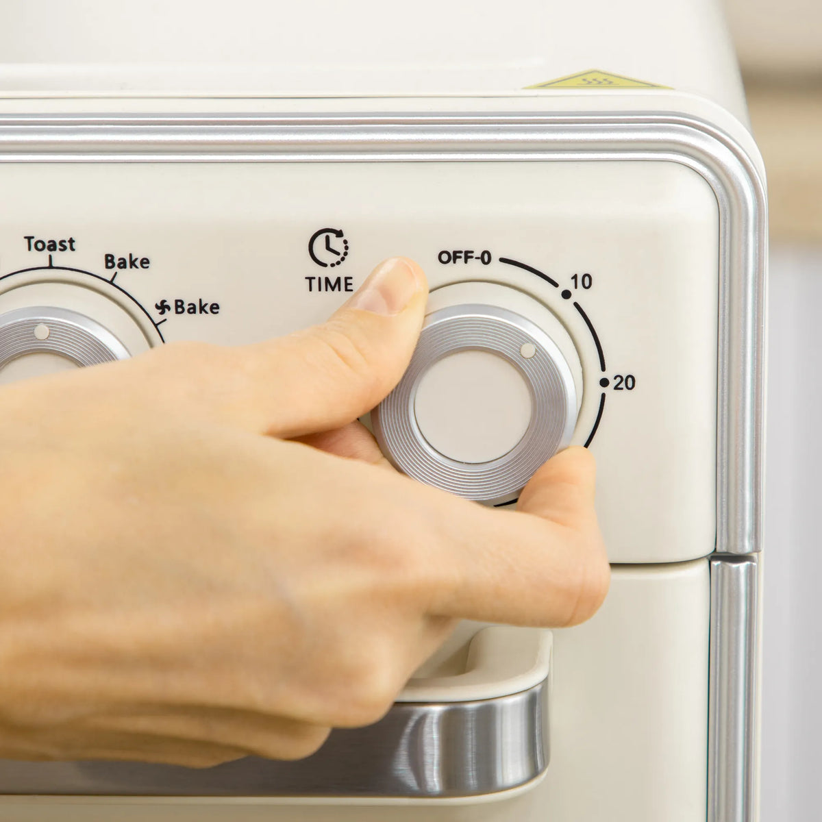 Elektrinė mini krosnelė, 1400 W, 20 l, kreminė ir sidabrinė