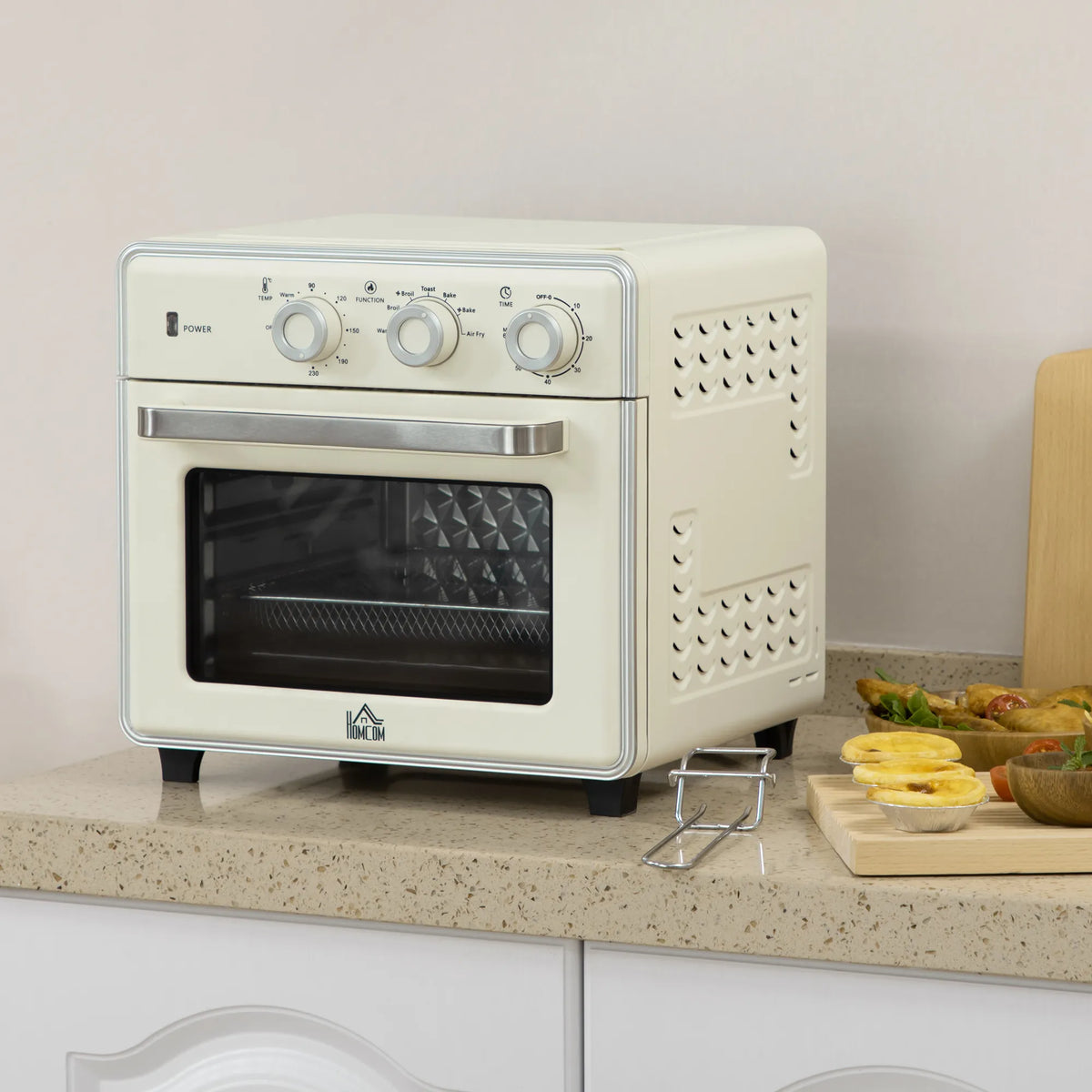 Elektrinė mini krosnelė, 1400 W, 20 l, kreminė ir sidabrinė
