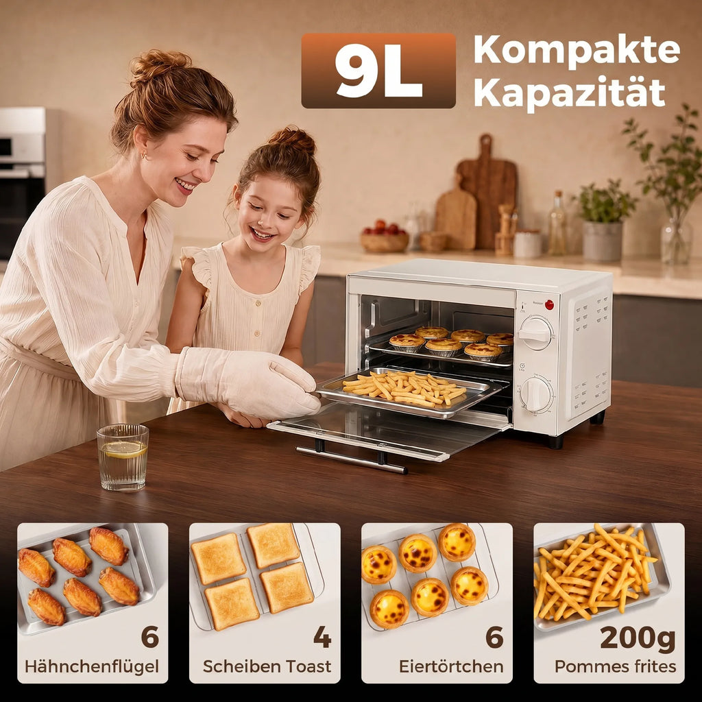Elektrinė miniorkaitė NEFF, su laikmačiu, 9 l, kreminė balta
